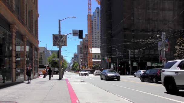 Straßenszene San Francisco Kalifornien Usa Juni 2018 — Stockvideo