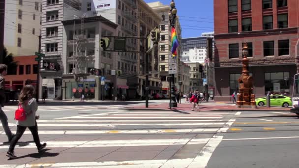 Escena Callejera San Francisco California Alrededor Junio 2018 — Vídeos de Stock