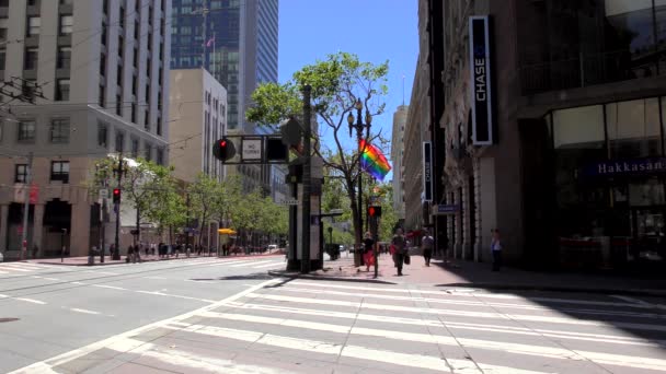 Escena Callejera San Francisco California Alrededor Junio 2018 — Vídeos de Stock