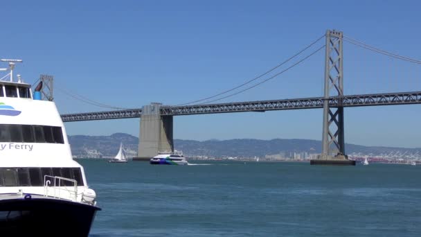 Bay Bridge San Franciscu Kalifornie Usa Asi Květen 2017 — Stock video