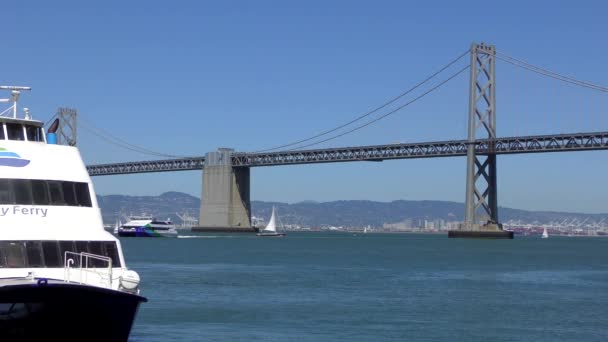 Bay Bridge San Franciscu Kalifornie Usa Asi Květen 2017 — Stock video
