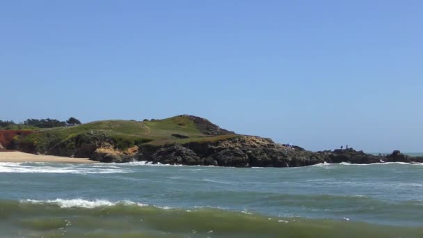 Pacific Ocean Half Moon Bay State Beach Santa Cruz County — Stock Video