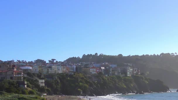 Pessoas Não Identificadas Baker Beach San Francisco Califórnia 2017 — Vídeo de Stock