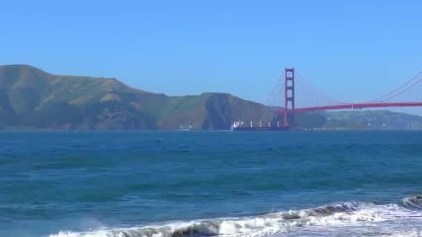 Golden Gate Bridge Visto China Beach San Francisco California Usa — Video Stock