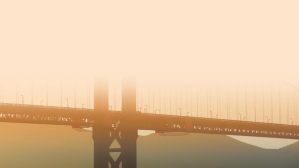 Golden Gate Bridge Tramonto Visto Chrissy Field San Francisco California — Video Stock