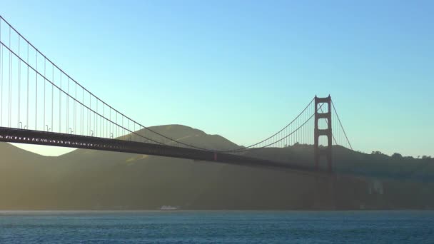 Golden Gate Bridge Tramonto Visto Chrissy Field San Francisco California — Video Stock