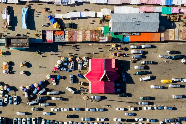 Moğolistan 'ın başkenti Ulaanbaatar' ın havadan görünüşü, yaklaşık Haziran 2019