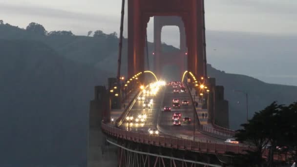 Golden Gate Híd Naplementekor San Franciscóban Kaliforniában Egyesült Államokban — Stock videók