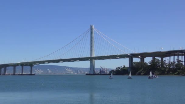 Bay Bridge San Franciscu Kalifornie Usa Asi Květen 2017 — Stock video