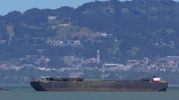 Großes Schiff Von Der Schatzinsel San Francisco Kalifornien Usa Aus — Stockvideo
