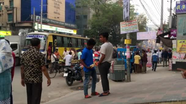 Personas Identificadas Tráfico Carretera Circunvalación Distrito Adabor Dhaka Capital Bangladesh — Vídeo de stock