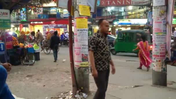 Personas Identificadas Tráfico Carretera Circunvalación Distrito Adabor Dhaka Capital Bangladesh — Vídeos de Stock