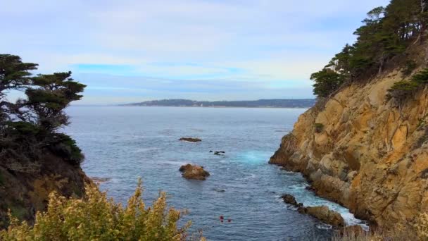 Océano Pacífico Reserva Natural Estatal Point Lobos California Estados Unidos — Vídeo de stock
