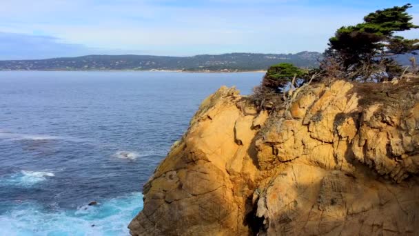 Stilla Havet Vid Point Lobos State Natural Reserve Kalifornien Usa — Stockvideo