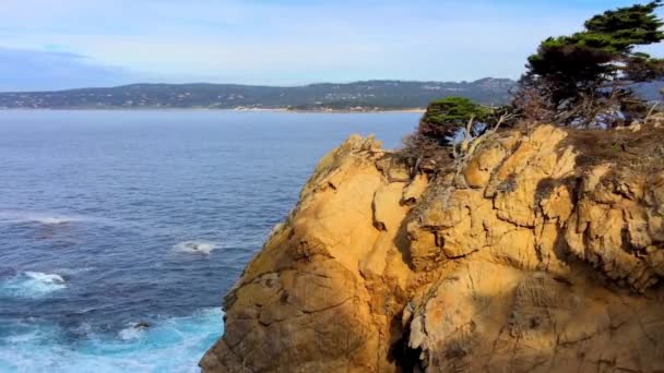 Stilla Havet Vid Point Lobos State Natural Reserve Kalifornien Usa — Stockvideo