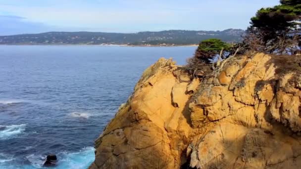 Stilla Havet Vid Point Lobos State Natural Reserve Kalifornien Usa — Stockvideo