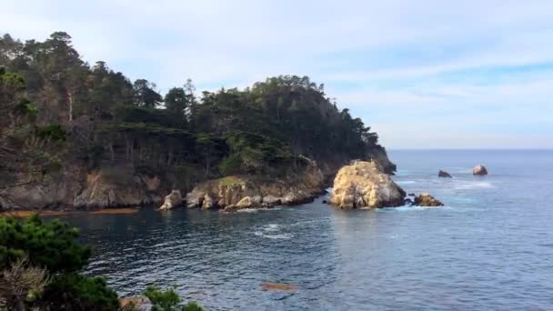 Océano Pacífico Reserva Natural Estatal Point Lobos California Estados Unidos — Vídeo de stock