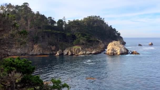 Tichý Oceán Point Lobos State Natural Reserve Kalifornie Spojené Státy — Stock video