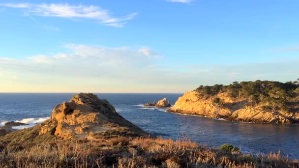 Océano Pacífico Reserva Natural Estatal Point Lobos California Estados Unidos — Vídeos de Stock