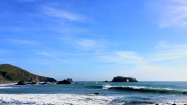 Pasifik Okyanusu, Sonoma Coast State Park, California, Usa. Sonoma Eyaleti 'nde, Pasifik Okyanusu' na bitişik topraklarda kamu erişiminden oluşan bir mülktür..