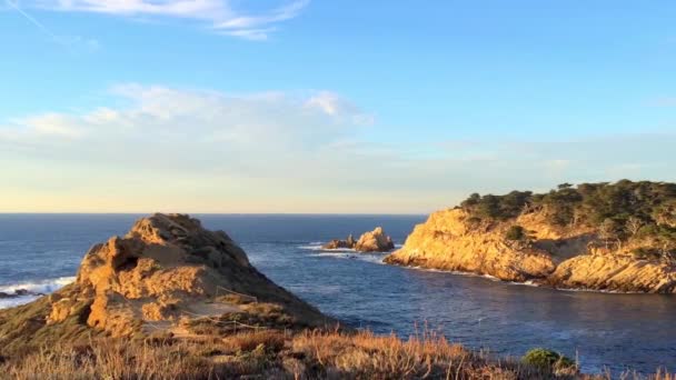 Océano Pacífico Reserva Natural Estatal Point Lobos California Estados Unidos — Vídeo de stock