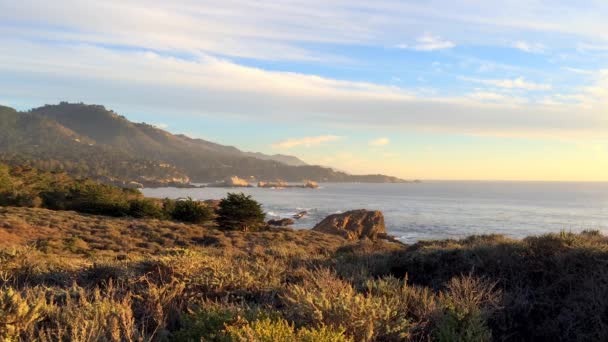 Pasifik Okyanusu Point Lobos Eyaleti Doğal Rezervi Kaliforniya Abd Point — Stok video