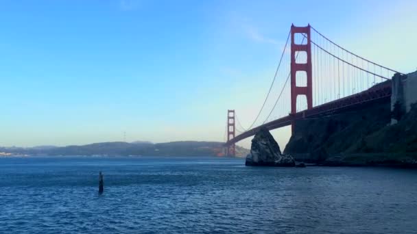 Nagranie Widokiem Most Golden Gate San Francisco Kalifornia — Wideo stockowe