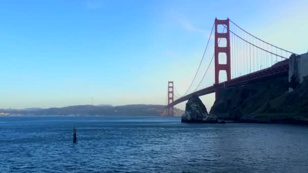 Nagranie Widokiem Most Golden Gate San Francisco Kalifornia — Wideo stockowe