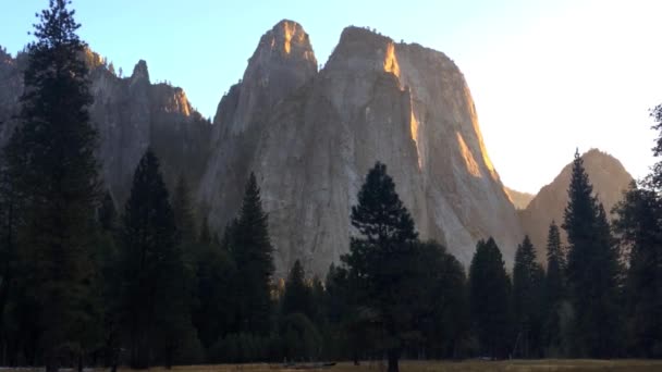 Vue Sur Les Forêts Les Montagnes Parc National Yosemite Sierra — Video