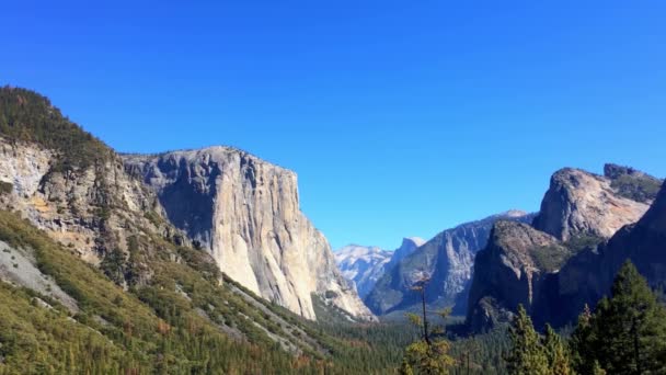Tunnel View Yosemite Valley National Park Kalifornien Usa — Stockvideo