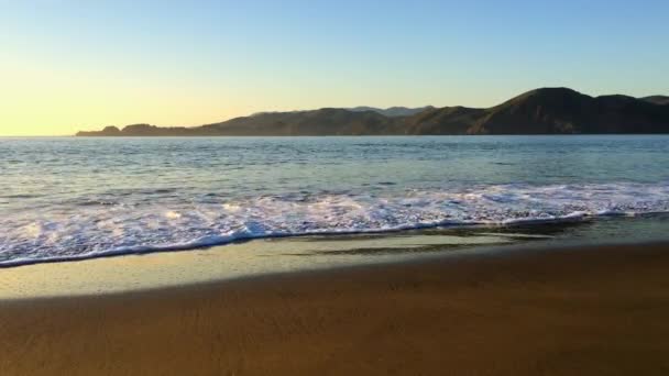 Puesta Sol Sobre Océano Pacífico Vista Desde Baker Beach San — Vídeos de Stock