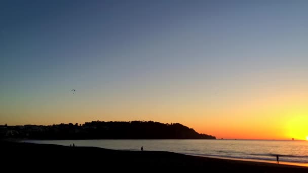 Golden Gate Bridge Visto Baker Beach Tramonto San Francisco California — Video Stock