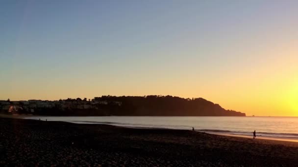 Golden Gate Bridge See Baker Beach Sunset San Francisco California — стокове відео