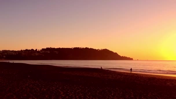 Golden Gate Bridge Visto Baker Beach Tramonto San Francisco California — Video Stock