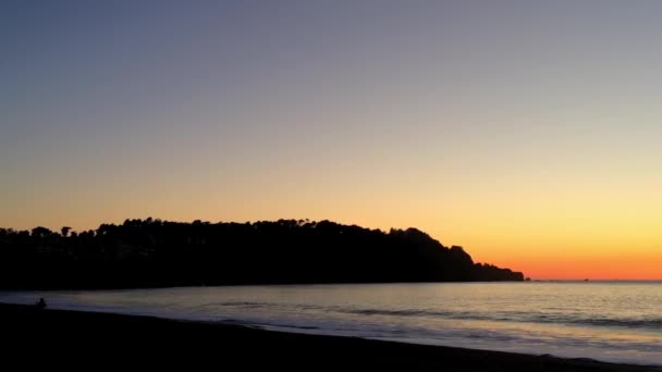 Matahari Terbenam Atas Samudera Pasifik Seperti Yang Terlihat Dari Baker — Stok Video