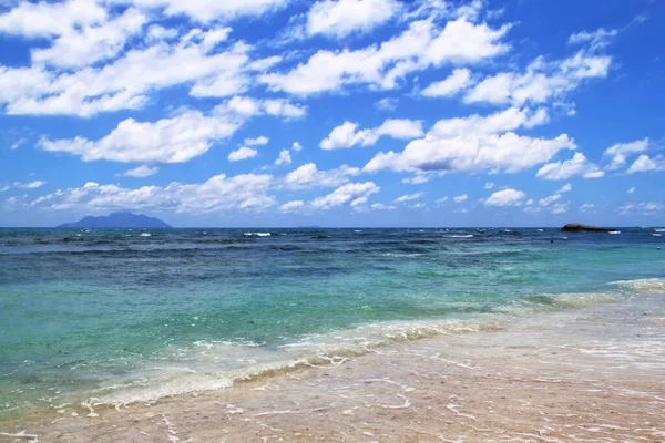 Oceano Índico Nas Ilhas Seychelles País 115 Ilhas Cuja Capital — Fotografia de Stock