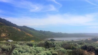 Half Moon Bay, Venice Beach, Pillar Point, California 'daki güzel Kaliforniya manzarası. ABD