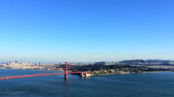Вид Мост Голден Гейт Крисси Калифорния Сша — стоковое видео