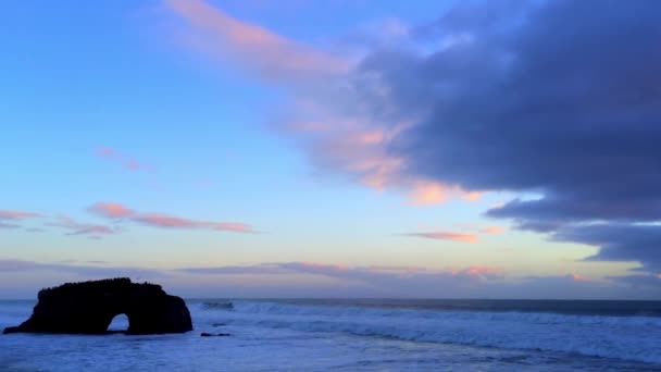 Natural Bridges State Beach Tramonto Santa Cruz California Usa — Video Stock