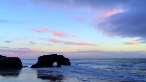 Natural Bridges State Beach Coucher Soleil Santa Cruz California États — Video