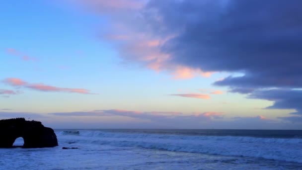 Natural Bridges State Beach Pôr Sol Santa Cruz Califórnia Eua — Vídeo de Stock