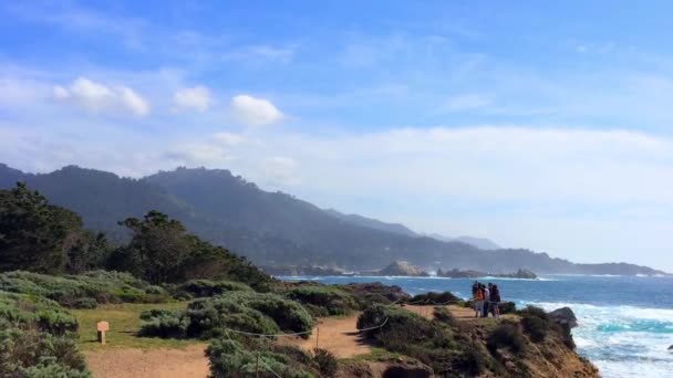 Splendido Filmato Punto Vista Turistico State Natural Reserve Point Lobos — Video Stock