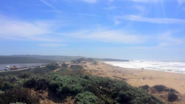 캘리포니아 포인트 베니스 해변의 베이의 아름다운 캘리포니아의 풍경입니다 — 비디오