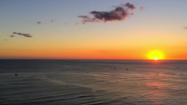 Pemandangan Yang Indah Gelombang Laut Pasifik Dekat Hawaii — Stok Video