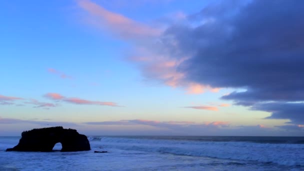 Natural Bridges State Beach Tramonto Santa Cruz California Usa — Video Stock