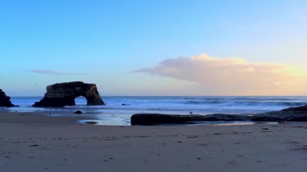 Natural Bridges State Beach Coucher Soleil Santa Cruz California États — Video