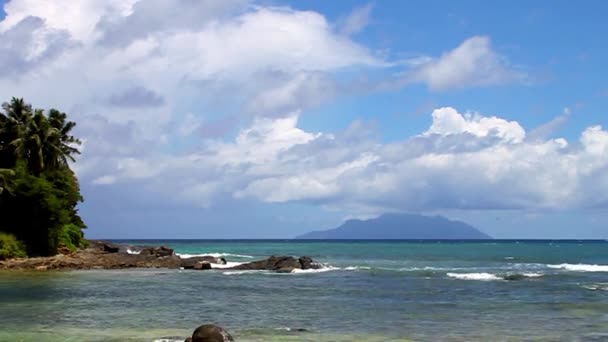 Ινδικός Ωκεανός Στις Νήσους Σεϋχέλλες Ανατολικά Της Ηπειρωτικής Ανατολικής Αφρικής — Αρχείο Βίντεο