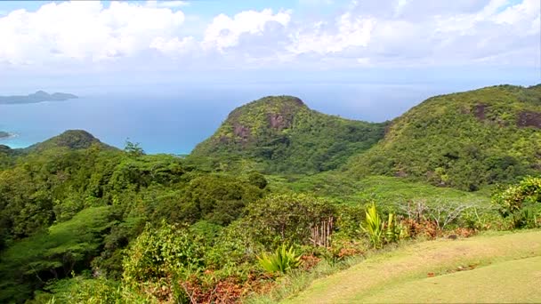 Hermosa Isla Del Paraíso Tropical Las Seychelles País 115 Islas — Vídeo de stock