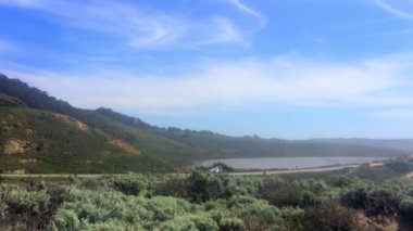 Half Moon Bay, Venice Beach, Pillar Point, California 'daki güzel Kaliforniya manzarası. ABD