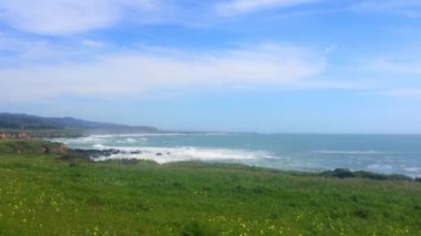 Half Moon Bay, Venice Beach, Pillar Point, California 'daki güzel Kaliforniya manzarası. ABD